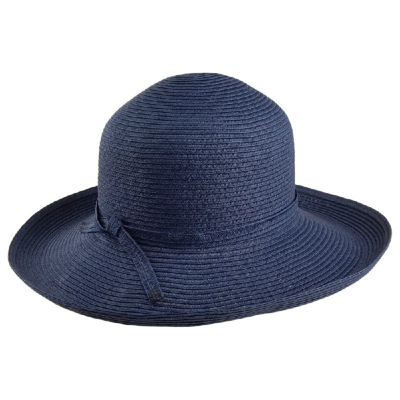 sur la tête Womens Traveller Packable Sun Hat - Navy Blue