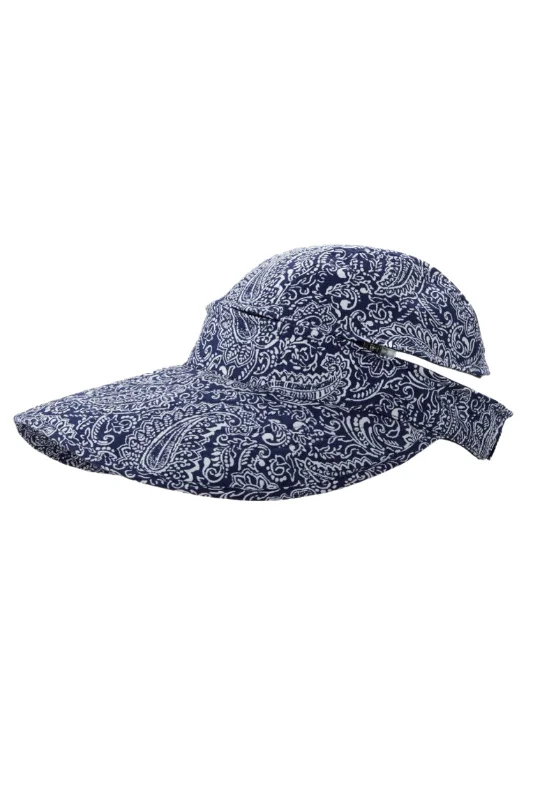 Bel Aire Zip-Off Sun Visor | Navy